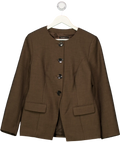 RIVER ISLAND Brown Scoop Neck Blazer UK 12