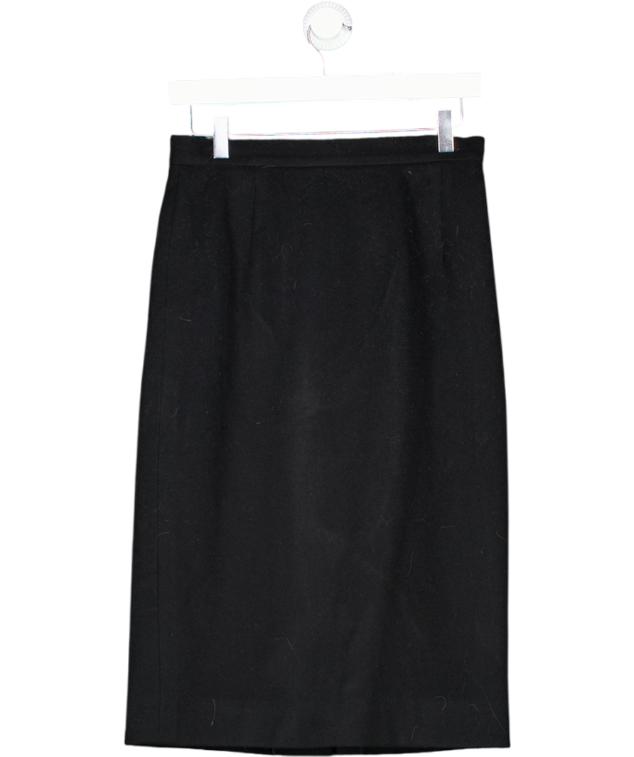 Jaeger Black Wool Pencil Skirt UK 12