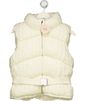 CAMILA COELHO Cream Eissa Cable Knit Puffer Vest UK M