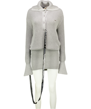 SEROYA Grey Katana Sweater Dress UK S