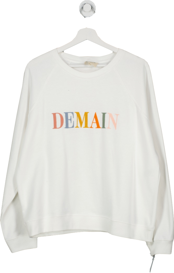 Sezane White Demain Sweatshirt - Solidarity Collection UK XL