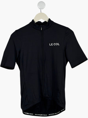 LE COL Black Cycling Jersey Top UK M