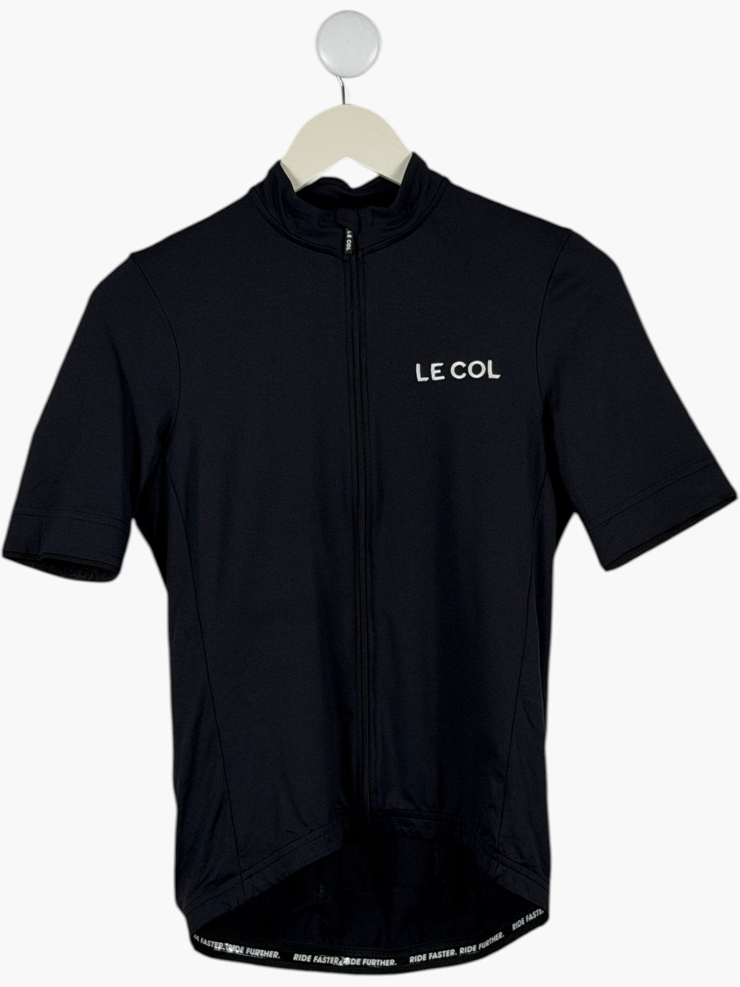 LE COL Black Cycling Jersey Top UK M