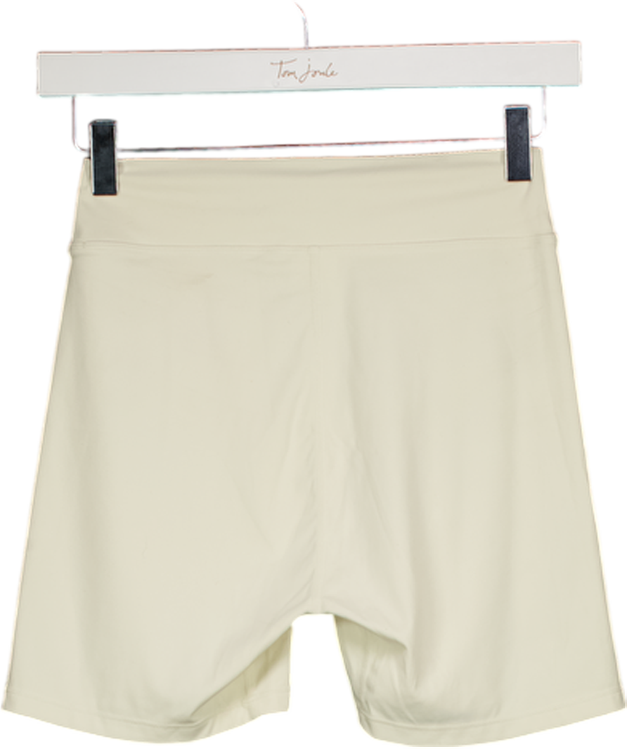 WHITE FOX Cream Biker Shorts UK S
