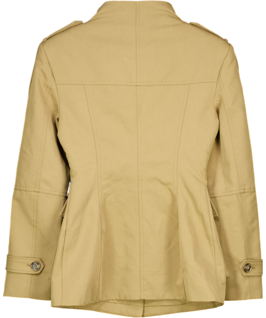ZARA Beige Jacket With Shoulder Tabs And Pockets UK XS