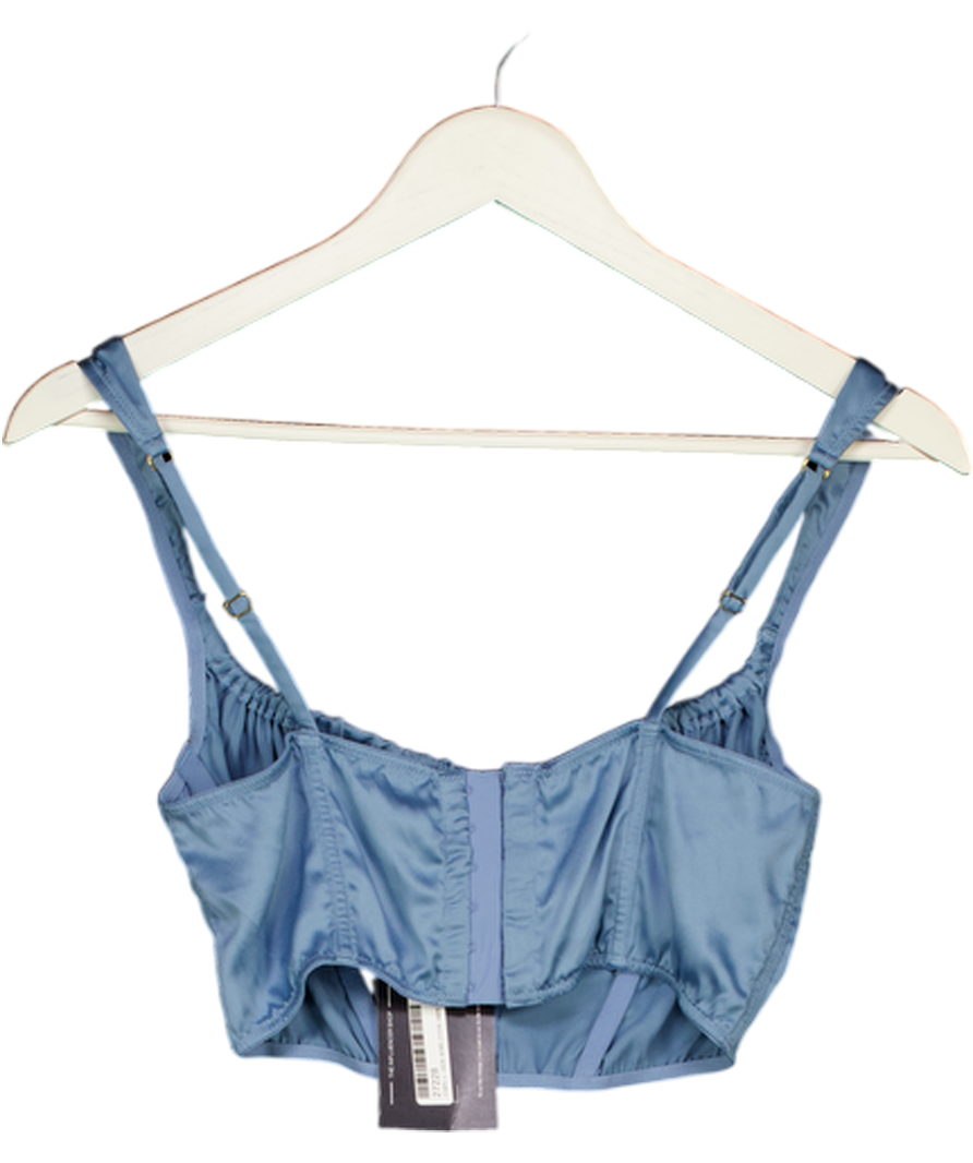 VICTORIA'S SECRET Blue Satin Bralette Top UK S