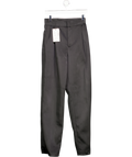 ZARA Black Satin High-waist Pleated Trousers UK XS
