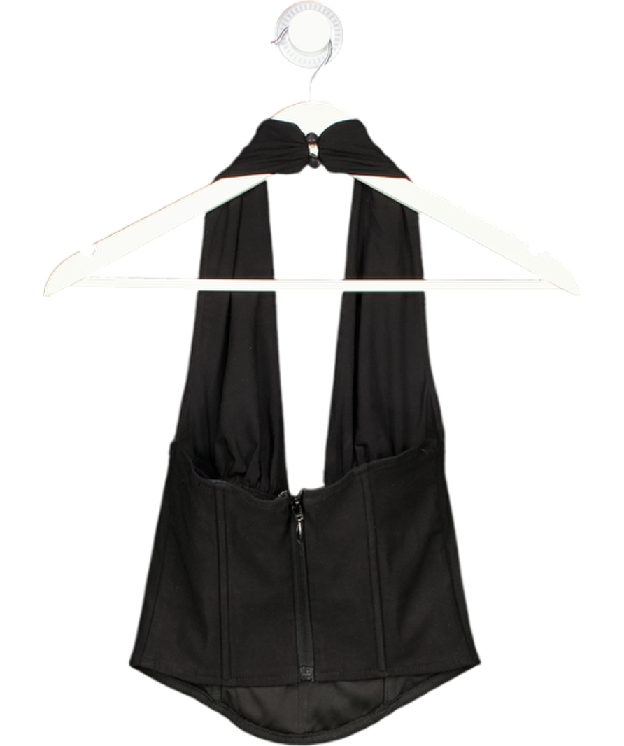 White Fox Black Corset Top UK S