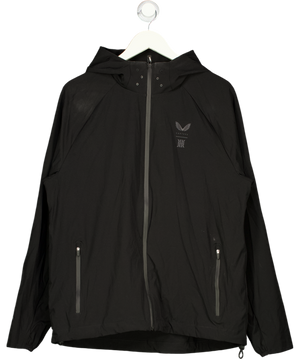 CASTORE X Reiss Black Water Repellent Hooded Jacket UK L
