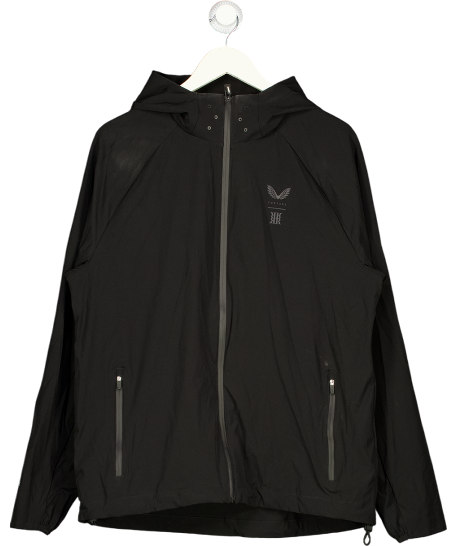 CASTORE X Reiss Black Water Repellent Hooded Jacket UK L