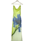 ASOS Green Cowl Neck Plunge Maxi Dress UK S