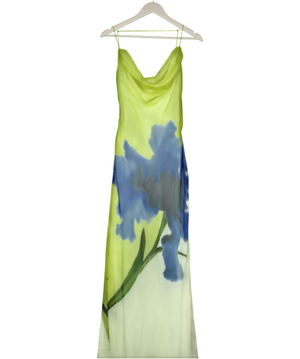 ASOS Green Cowl Neck Plunge Maxi Dress UK S