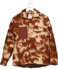 Percival Orange Wool Blend Overshirt With Patch Detail UK M