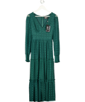 HELL BUNNY Green Rhianne Lace Maxi Dress UK XS