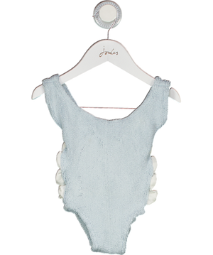HUNZA G BABY Blue Bow Side Swimsuit 3 -6 Years