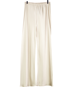 ALMADA LABEL Bias Satin Pants, Pearl Beige UK S