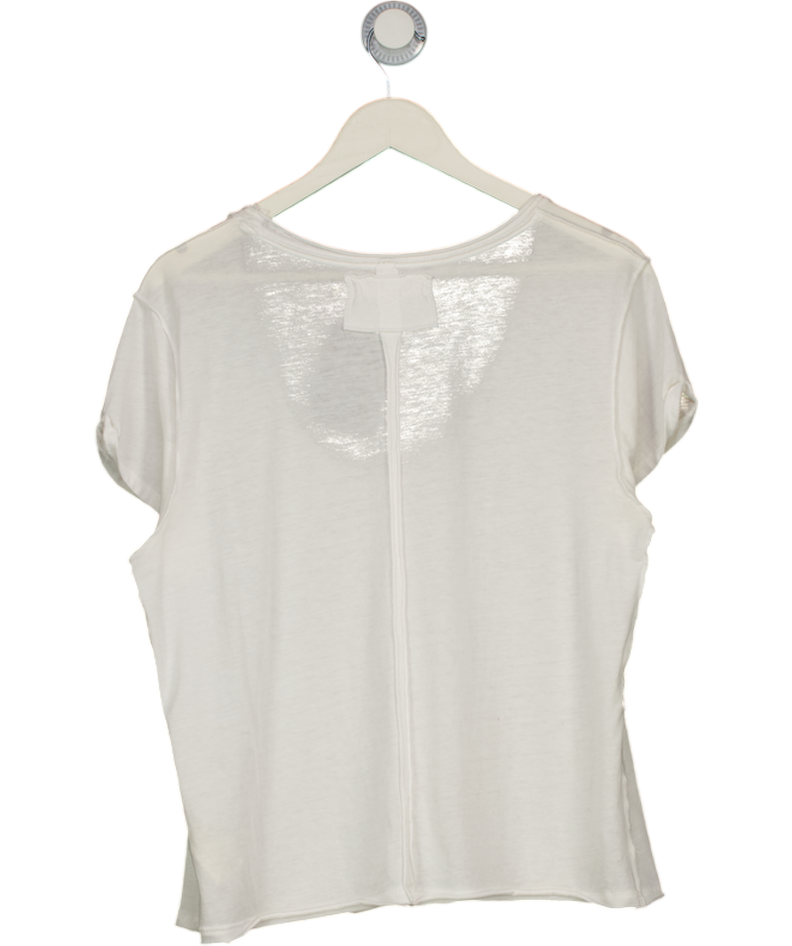 Free People We Thr Free White Scoop Neck T-shirt UK XS