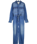 DONNA IDA Blue Denim Long Sleeve Jumpsuit UK M