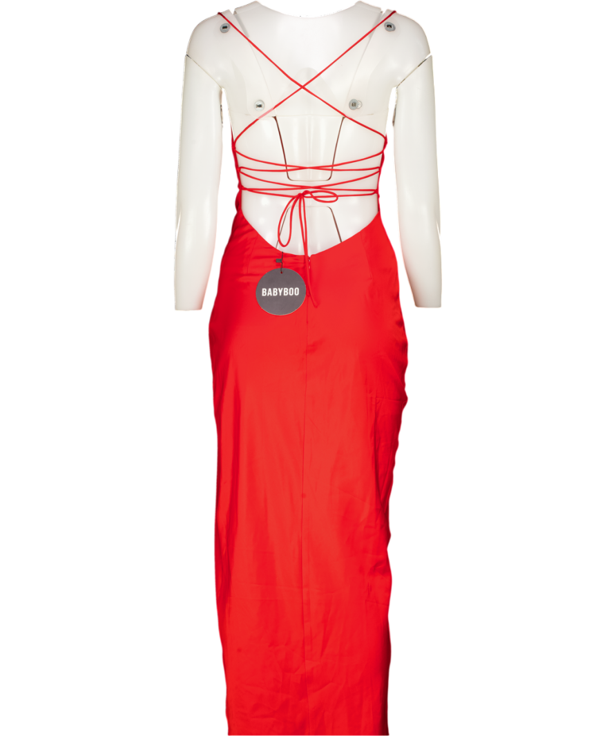 Babyboo Red Jaida Midi Dress UK S