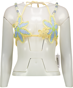 Bydee Yellow Nammos Crochet Bralette In Zesti UK XS/S