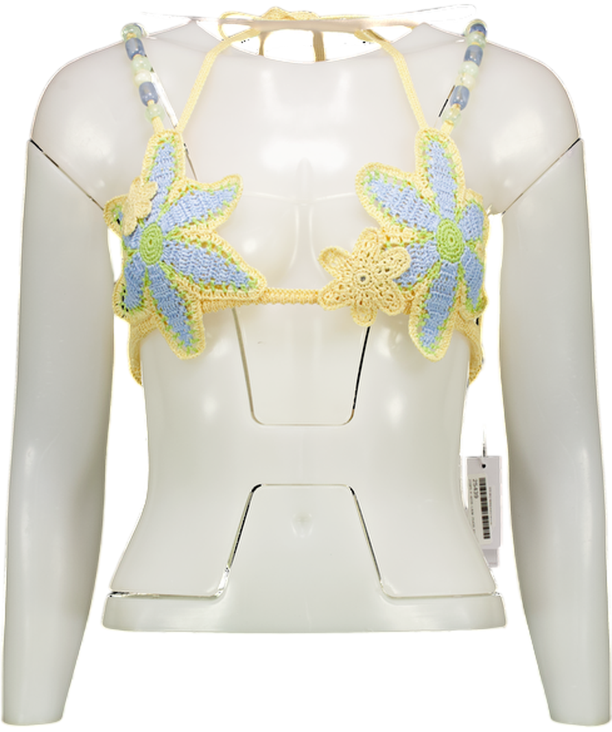 Bydee Yellow Nammos Crochet Bralette In Zesti UK XS/S