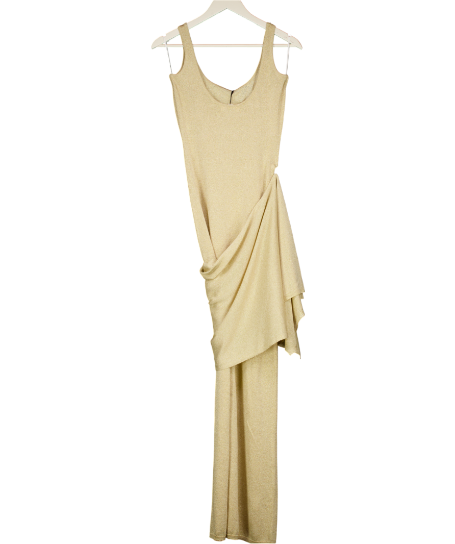 4th & Reckless Metallic Aria Lurex Belt Detail Knitted Maxi Dress UK 6