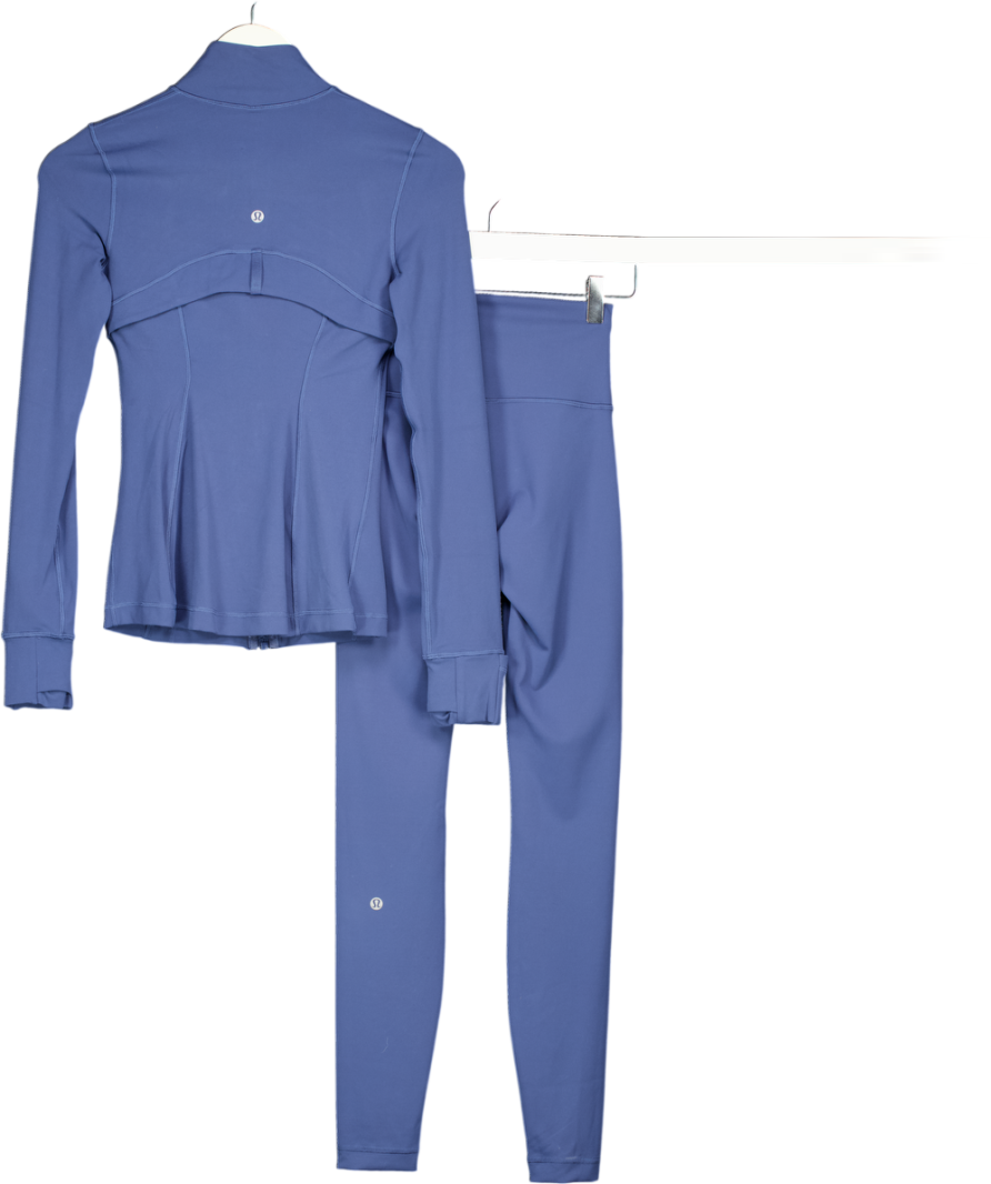LULULEMON 2-piece Blue Define Jacket And Leggings Set Us2 UK 6