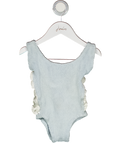 HUNZA G BABY Blue Bow Side Swimsuit 3 -6 Years