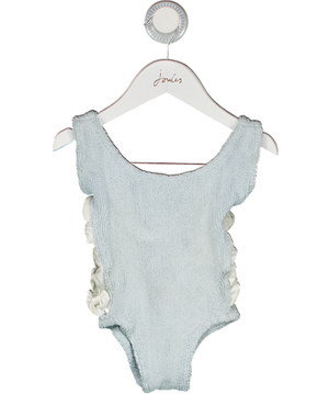 HUNZA G BABY Blue Bow Side Swimsuit 3 -6 Years