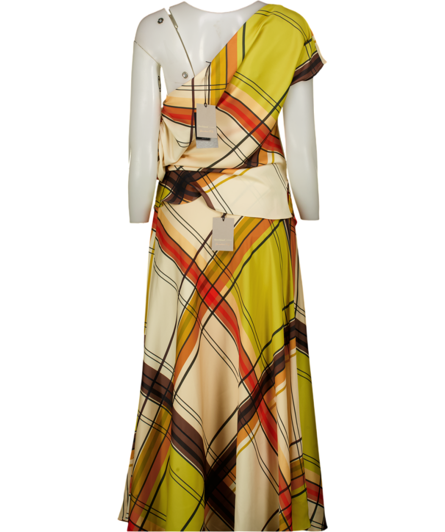 RIVER ISLAND Multicoloured 2-piece Check Maxi Skirt And Top Set UK 8