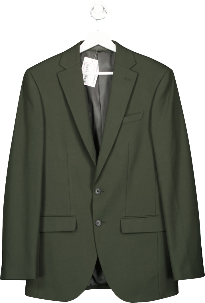 M&S Green Slim Fit Stretch Suit Jacket One Size