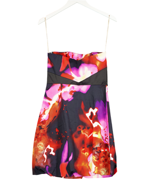Karen Millen Multicolour Zip Detail Bubble Hem Dress UK 10