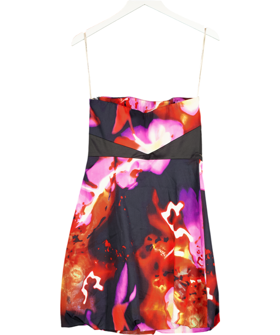 Karen Millen Multicolour Zip Detail Bubble Hem Dress UK 10