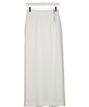 Commense White Elegant Slit Back Maxi Skirt Without Belt UK XS