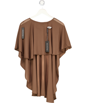 WHITE FOX Brown Cloudline Poncho Top UK S