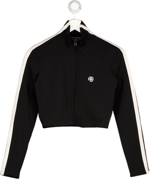 ANINE BING Sport Black Zip Devin Jacket UK XS