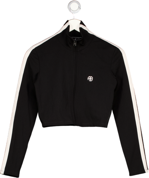 ANINE BING Sport Black Zip Devin Jacket UK XS