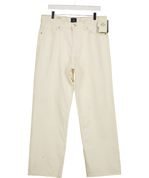 H&M Cream Relaxed Jeans L32 W34