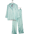 Olivia Hapton Blue Snow Leopard Pyjama Set UK M