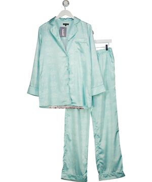 Olivia Hapton Blue Snow Leopard Pyjama Set UK M