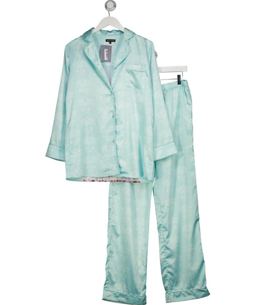 Olivia Hapton Blue Snow Leopard Pyjama Set UK M