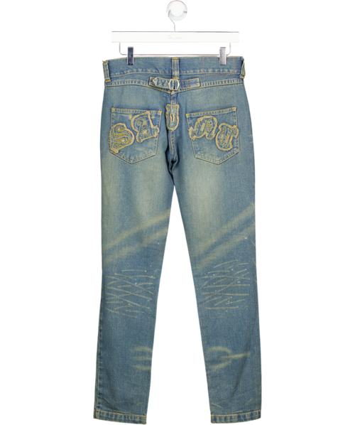 AllSaints Blue Distressed Skinny Leg Jeans W27