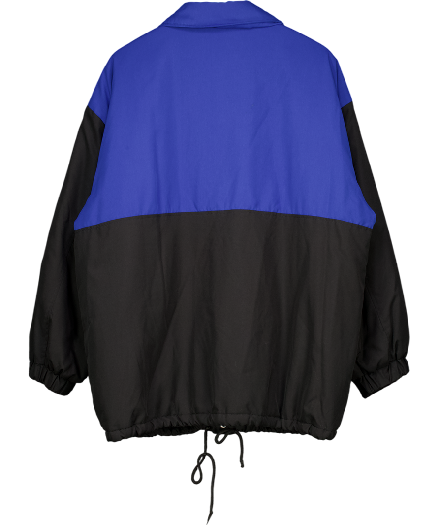 Sisters & Seekers Black & Blue Colourblock  "investment" Coach Jacket UK M