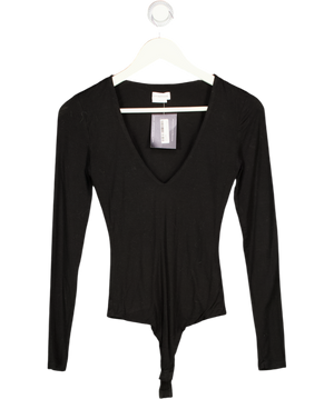 LOVERS & FRIENDS Black Long Sleeve Jersey Bodysuit UK XS
