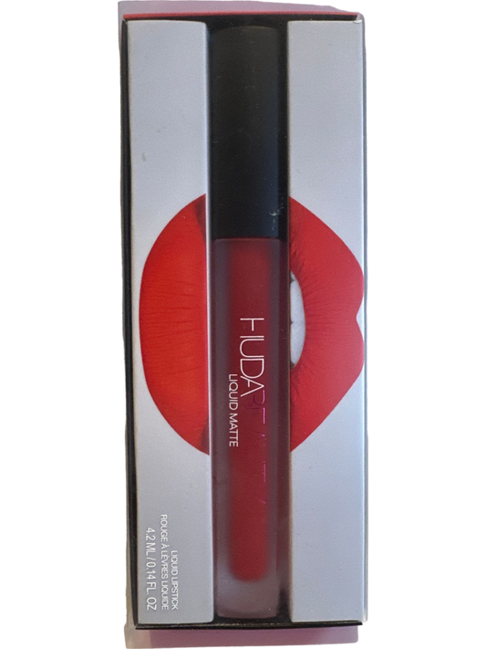 Huda Beauty Red Liquid Matte Ultra-Comfort Transfer-Proof Lipstick - Slaytina
