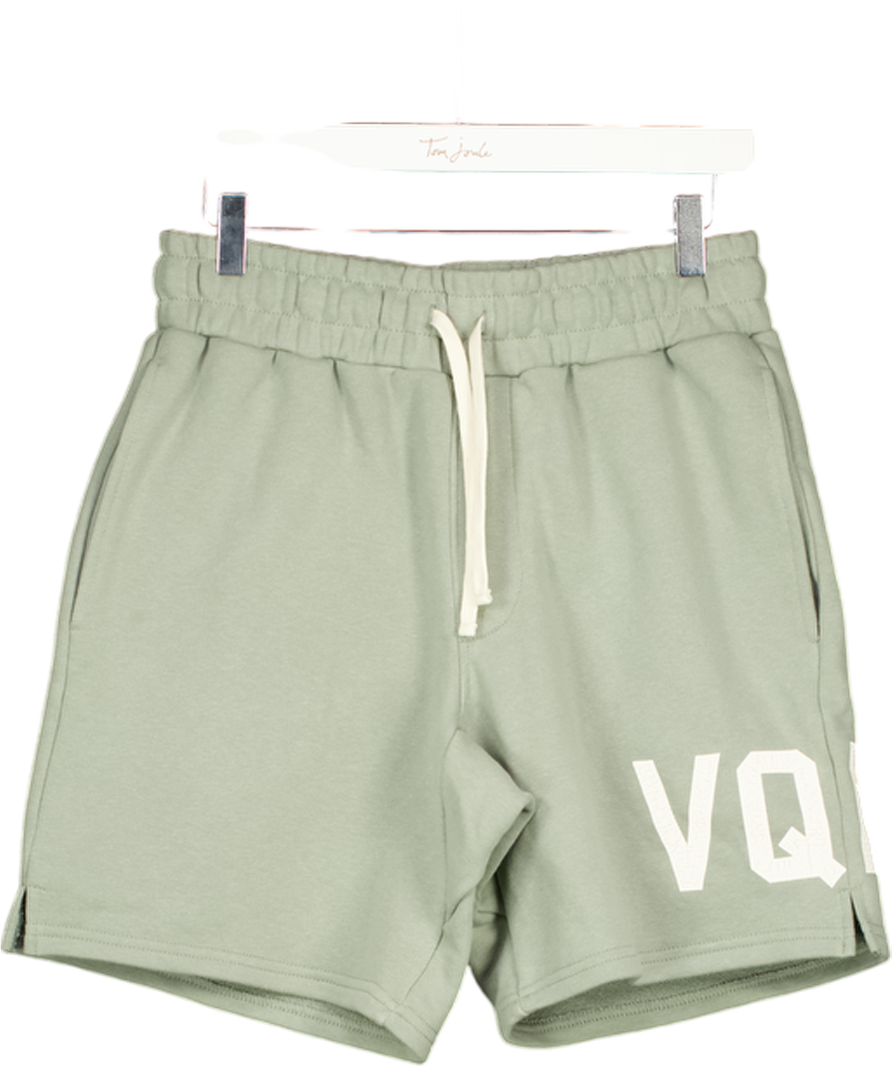 VANQUISH Sage Green Logo Sweat Shorts UK M