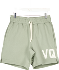 VANQUISH Sage Green Logo Sweat Shorts UK M