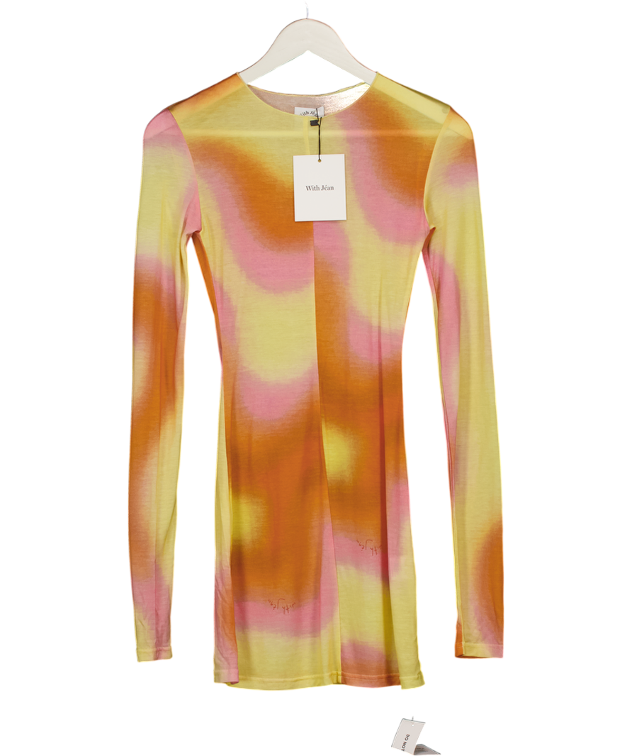 With Jean Kenny Yellow And Orange Dress UK XXS