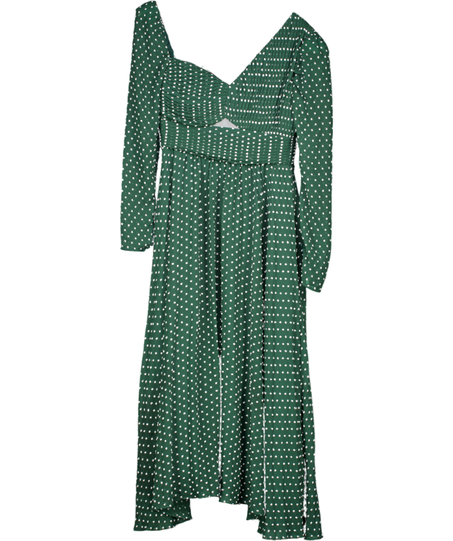 Larmossi Green Zoria Runway Polka Dot Dress UK M