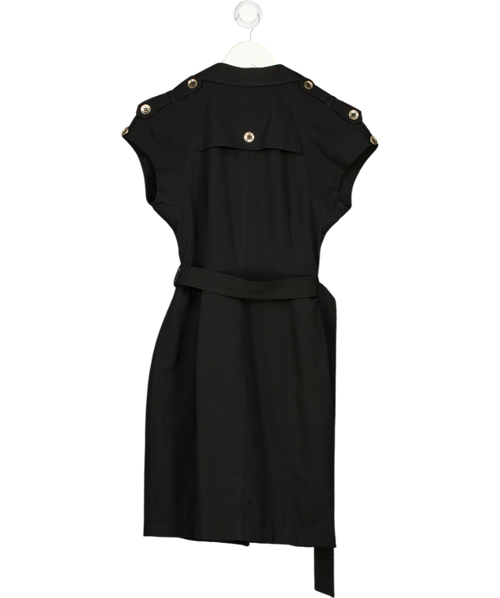CALVIN KLEIN Black Vintage Belted Trench Dress Us4 UK 8